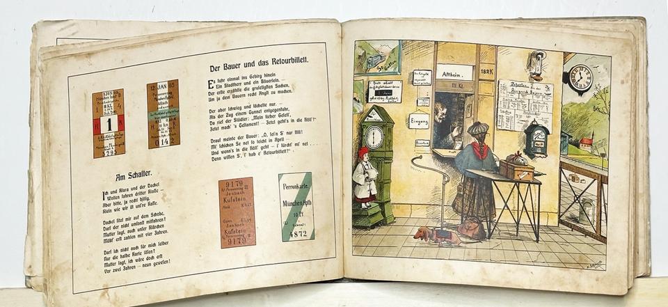Eisenbahn Bilderbuch - Original sehr sehr rar - Ludwig Auer 1906 in Eschenlohe