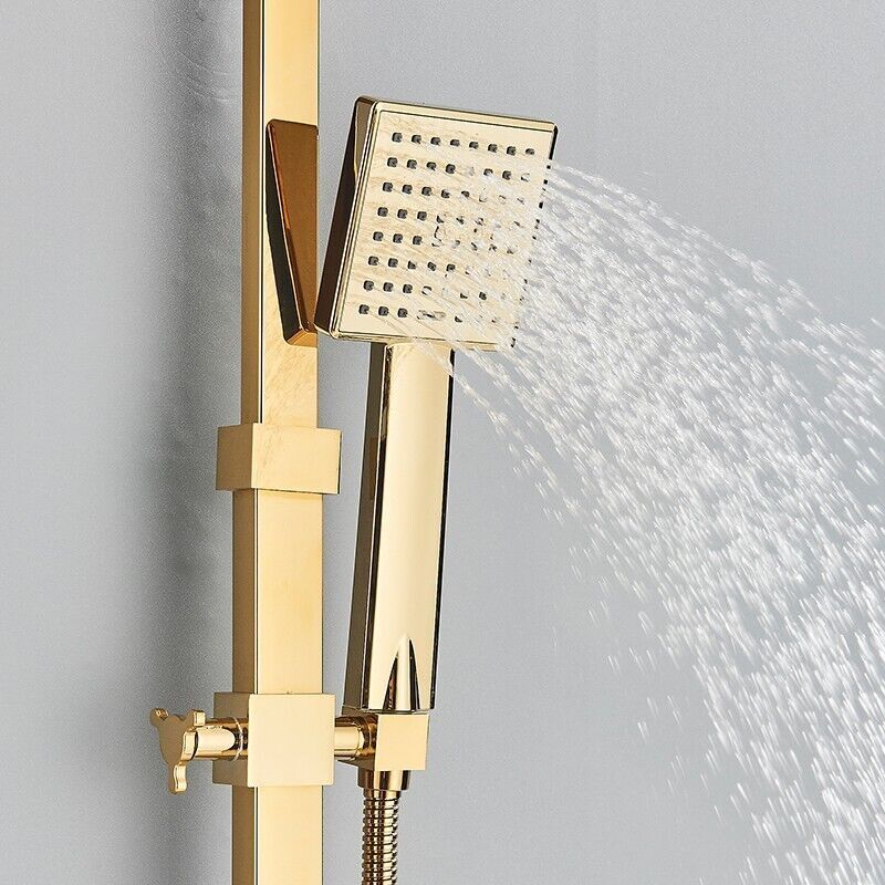 Gold Duscharmatur Duschset Duschsystem Regendusche System in Weilburg