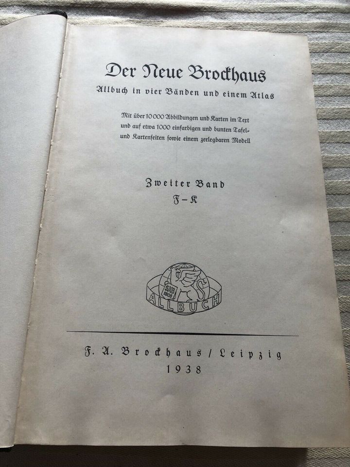 Der neue Brockhaus 2 F-K von 1938 Antiquität in Nieheim