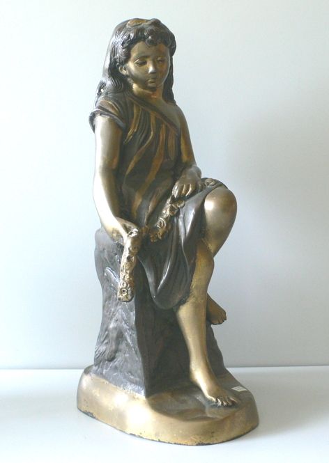 Bronzefigur Demeter 47 cm hoch, antikgold in Weilburg
