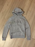 Hoodie Pullover Kapuze von Yigga Gr. 134/140 blau grau Love Nordrhein-Westfalen - Neuss Vorschau