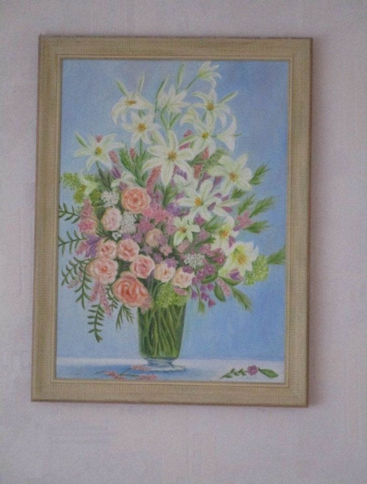 Blumenbild gemalt in Siegen