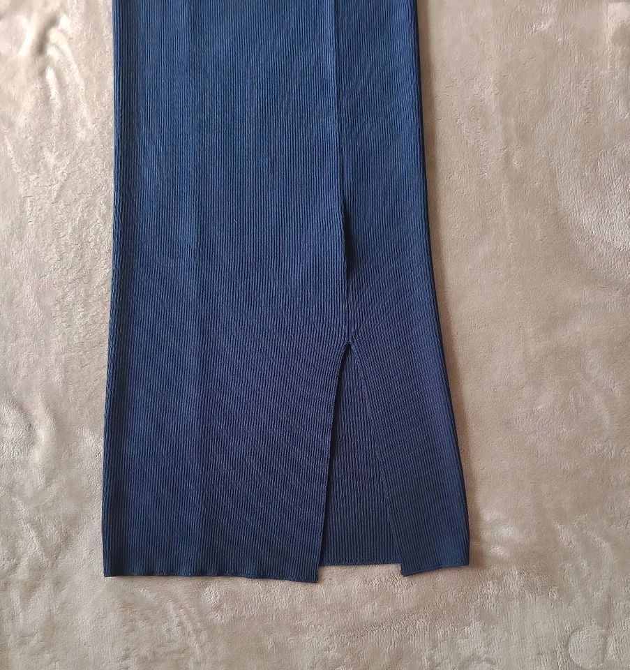 Kleid Rib-Kleid mit Schlitze blau Gr.36 Mexx in Meerbusch