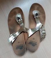 Scholl glam bioprint wie birkenstock Gizeh 38 echt Leder Gold Saarland - Völklingen Vorschau