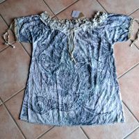 TREDY T-Shirt Tunika Bluse beige grau Glitzer Spitze  Gr 42 NEu Bayern - Holzkirchen Vorschau