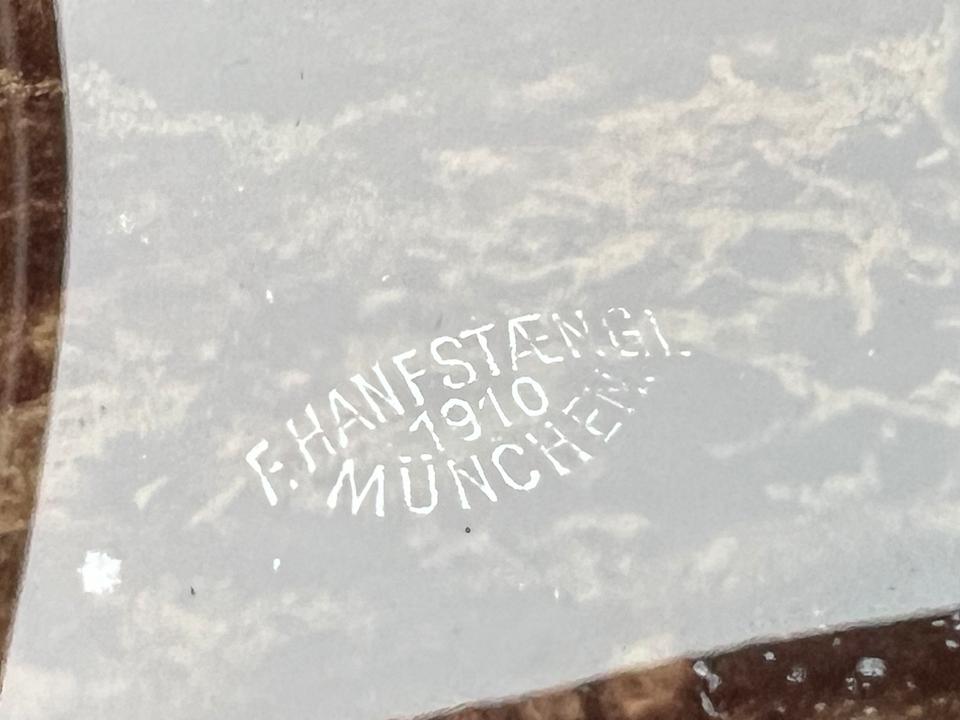F. Hanfstaengl 1910 altes Hinterglasbild Glasbild in Flacht