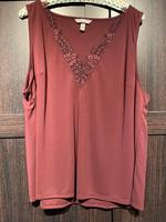 Damen Blusentop / Top / Oberteil Gr. XL von H&M weinrot Saarland - Schwalbach Vorschau