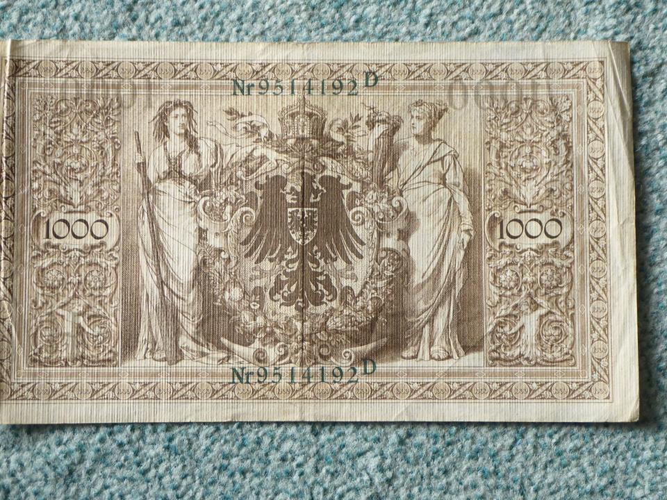 Alte Reichsbanknoten - Banknoten - Bankscheine in Gammelshausen