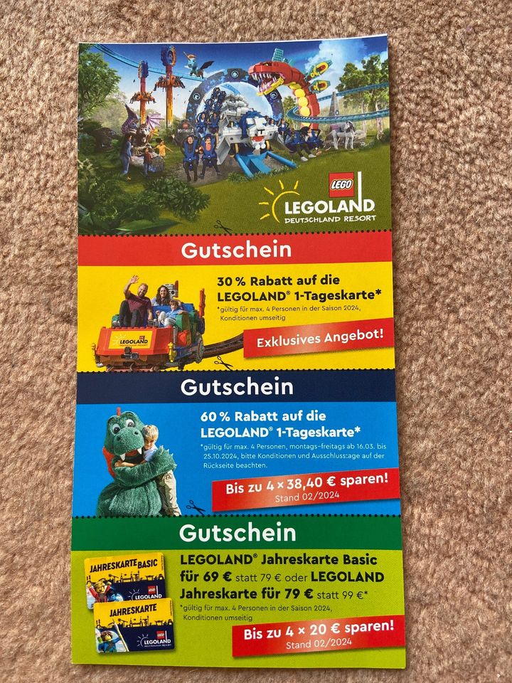 Legoland Günzburg Gutscheine zu verschenken in Aschaffenburg