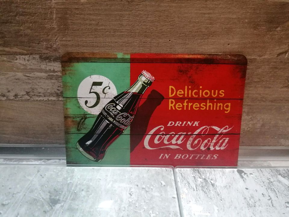 Coca-Cola Blechschild /Postkarte (Sammler) in Wismar