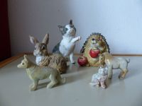 6 schöne Tierfiguren (2 Katzen, Igel, Hase, Hund und Pferd) Bayern - Karlsfeld Vorschau