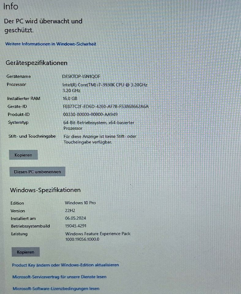 PC Intel Core i7 + WaKü + 16 GB + GTX 980 +  Win10 Pro + neues NT in Hamburg