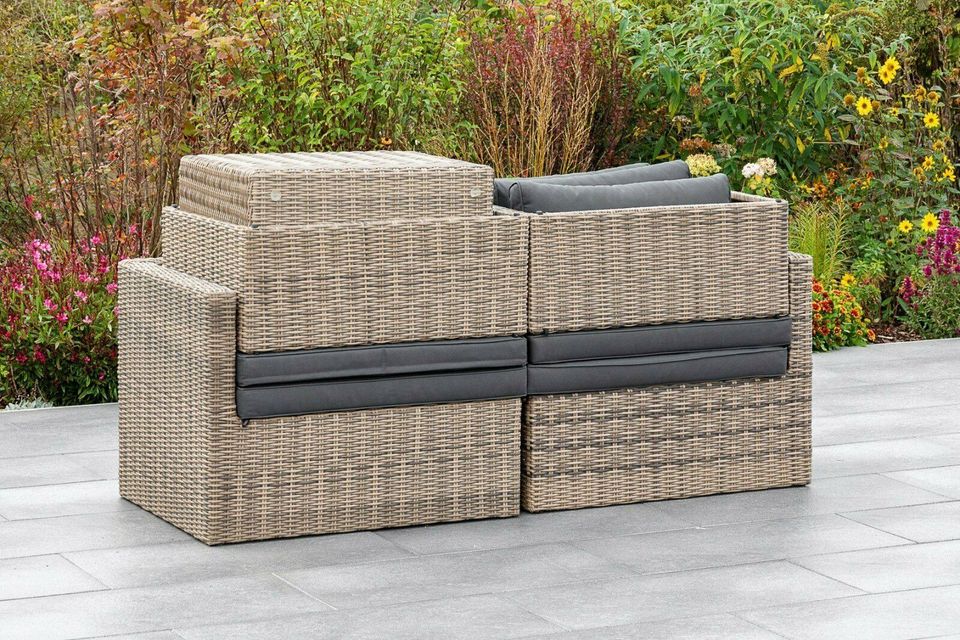 Merxx Relax Lounge Licosa Polyrattan naturgrau in Bad Segeberg