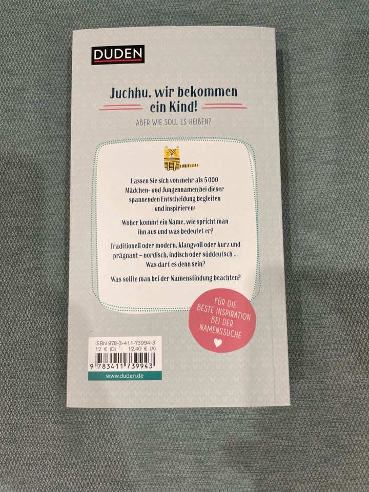 Buch Vornamen für Schwangerschaft/Baby, duden Verlag in Eimeldingen