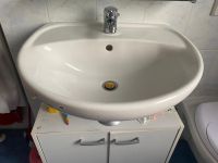 Waschbecken mit Wasserhahn und mit Unterschrank Badezimmer Weiß Sachsen - Freital Vorschau