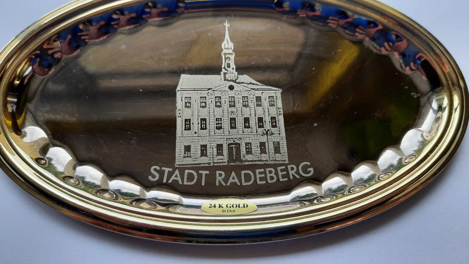 Goldschale, Stadt Radeberg, 24K Gold RIM in Radeberg