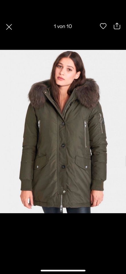 ROCKANDBLUE Daunenjacke Parka Mantel Gr 38 khaki grün neuwertig in Frankfurt am Main