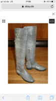 Stiefel Italienisch Lack Leder Overknee Grau Gr. 39 Marke CASADAI Bayern - Nürnberg (Mittelfr) Vorschau
