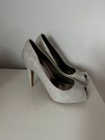 High Heels mit Glitzer in Silber Gr. 38 Mitte - Wedding Vorschau