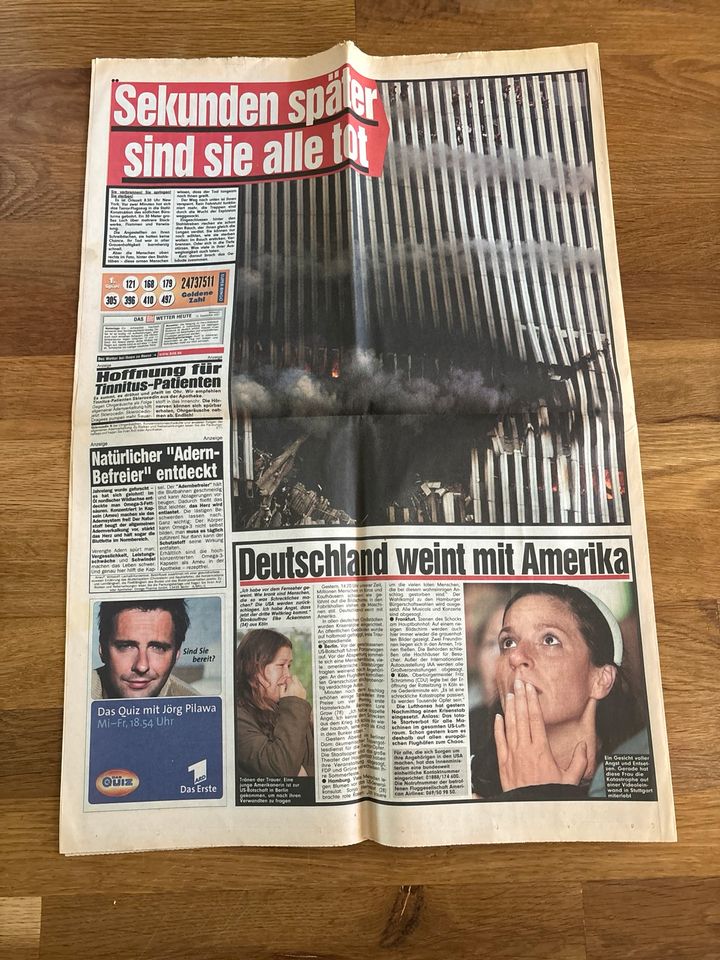 Bild Zeitung Bildzeitung 12.09.2001 Amerika in Mülheim (Ruhr)