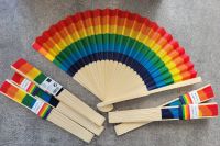 6 Stück Bambus Handfächer Taschenfächer Fächer Regenbogen Walle - Utbremen Vorschau