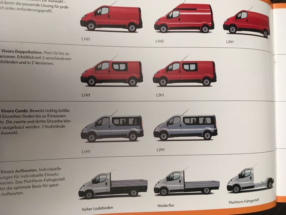 GM Opel Vivaro Flyer Werbung Faltblatt Broschüre in Kall