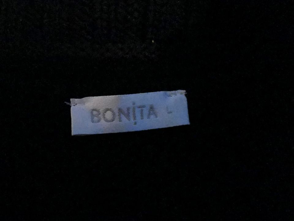 Bonita Strickshirt Pullover kurzärmlig Rollkragen schwarz Gr.L in Buxtehude