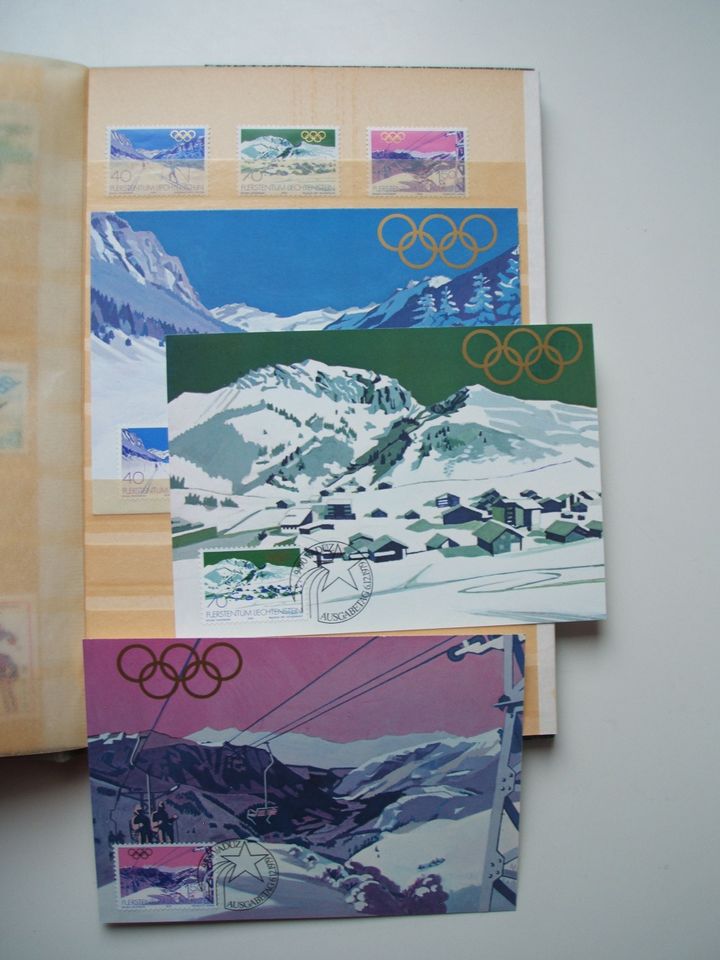 Olympische Winterspiele versch. Olympiaden Briefmarken, Blocks in Mühlhausen