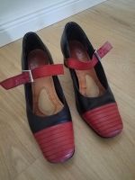 Pumps Absatzschuh Größe 38 rot schwarz Sachsen - Schlegel Vorschau