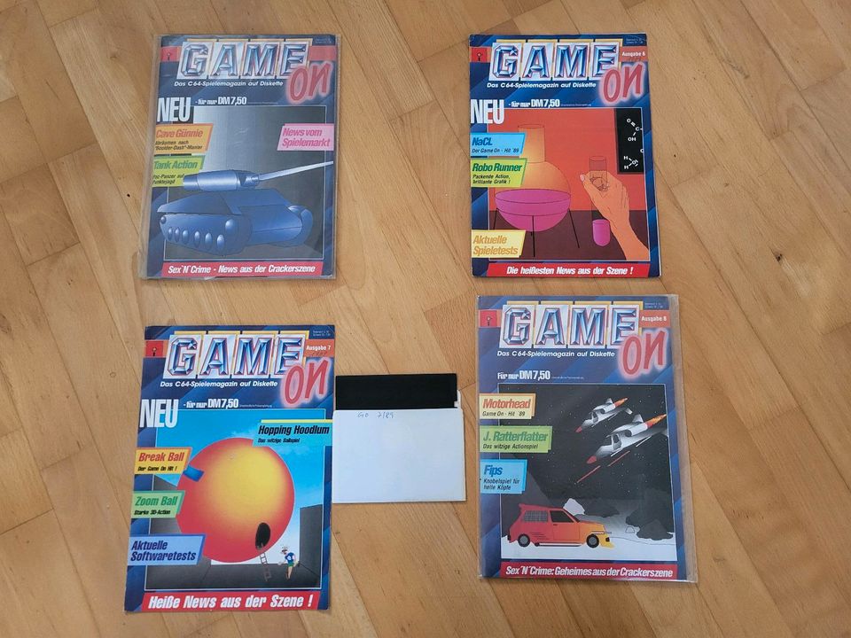 Game on,  C64 Spiele Magazin auf Diskette 1988 - 1992 in Jever