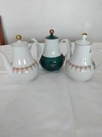 DDR Kaffeekannen Henneberg Porzellan Gold und Grün Thüringen - Breitenworbis Vorschau