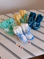 Gestrickte Babyschuhe Fußlänge 9cm bunt 4 Paar neu Bayern - Schongau Vorschau