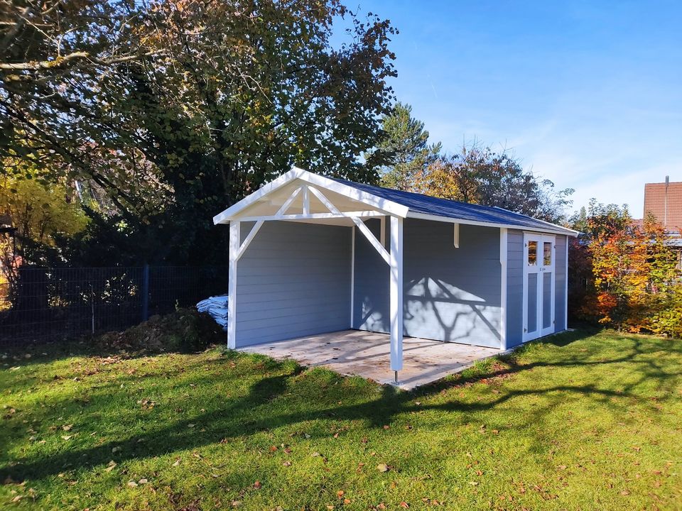 Gartenhaus mit Loggia 3 x 6 m inkl. Lieferung & Aufbau in Germaringen