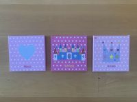3 Bilder auf Keilrahmen rosa Deko für Mädchenzimmer Baby Nordrhein-Westfalen - Wachtberg Vorschau