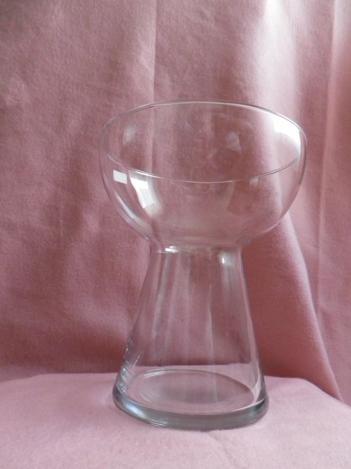 Leonardo Glas oder Kristallglas-Vase, H 24 cm, Durchm. 20 cm, unt in Netphen