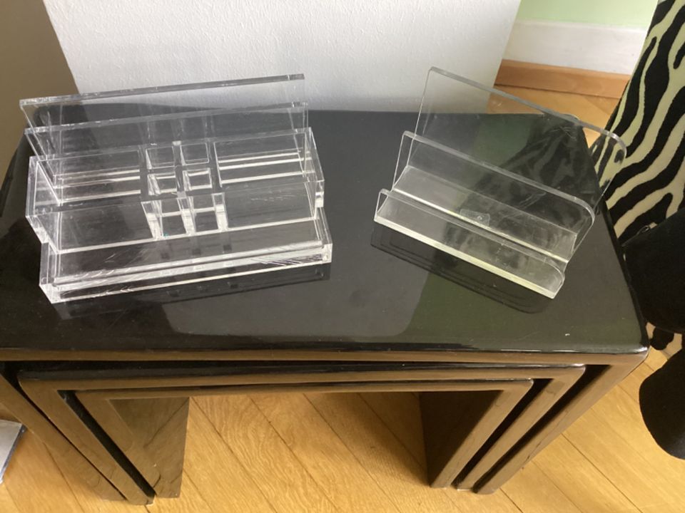 3Teile Schreibtisch Organizer Acryl? Stiftehalter Briefablage in Bonn