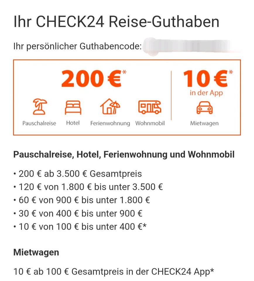 Check24  Gutschein  200 € in Herne