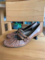Tamaris Leder Pumps 40 braun beige Cognac Riemchenpumps Nordrhein-Westfalen - Hamminkeln Vorschau