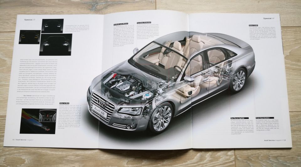 4xDokument✅Audi A8 D4 2009 Technik Zeitschrift in Hamburg