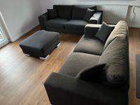 Couch / Sofa Anthrazit - zwei Dreisitzer + Hocker Baden-Württemberg - Simmozheim Vorschau