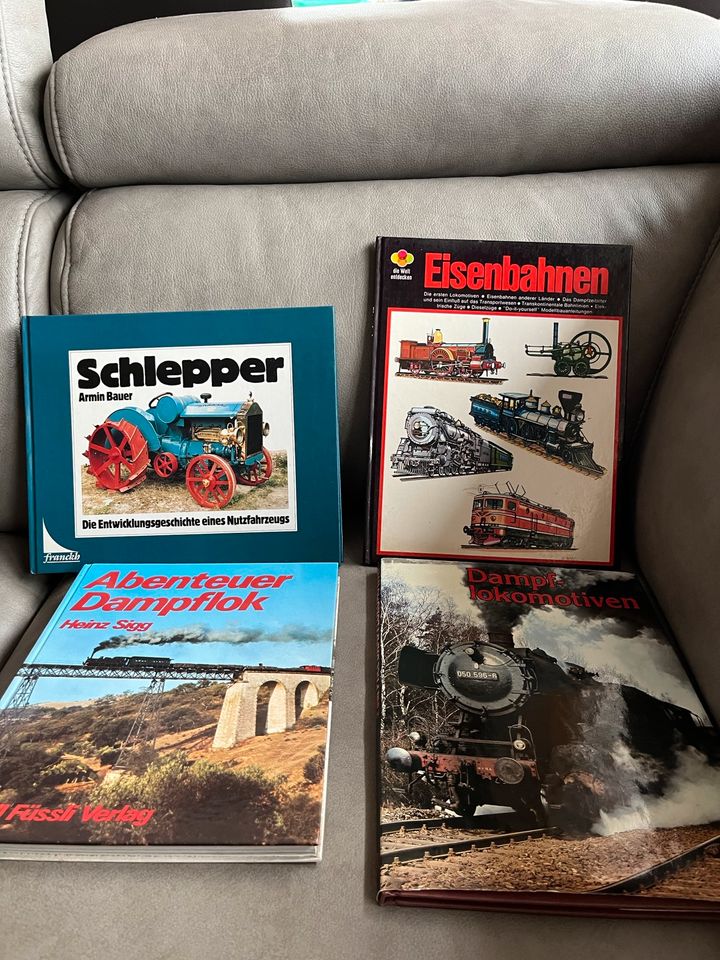 4 Bücher Züge Eisenbahnen Dampflok Zug Schlepper alt in Marktheidenfeld