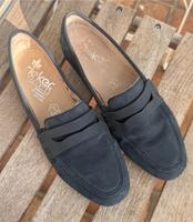 Rieker Slipper blau 38, bequem neuwertig  Moccasins Antistress Hessen - Bebra Vorschau