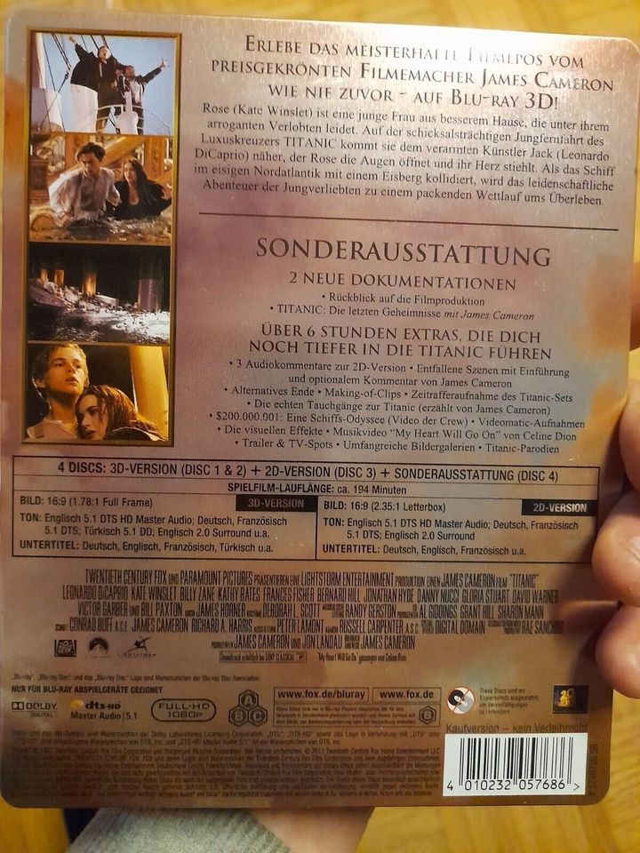 Titanic Blu-Ray 3D + 2D limitierte Steelbook in Sinsheim