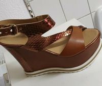 SPAZIOMODA*cognac*Sandaletten*Plateau*Leder*NEU*UVP 299 Rheinland-Pfalz - Gusterath Vorschau