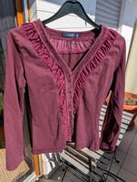 Boden Blazer Damen Größe 40 42 UK16 Samt lila Bordeaux Jacke Bayern - Kissing Vorschau