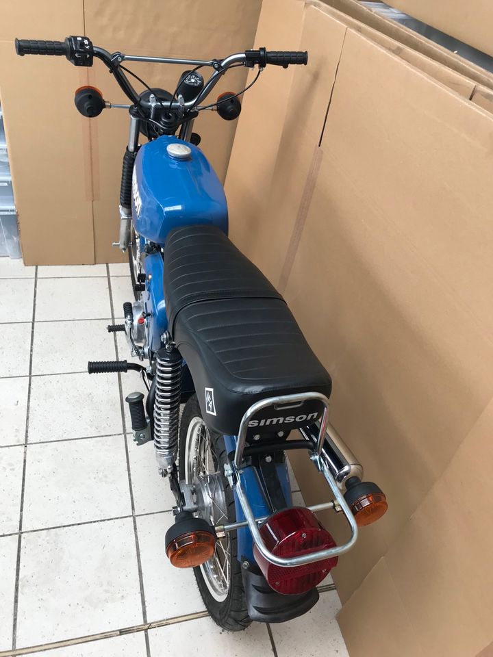 Simson S51 S51E Enduro 4 Gang M500 Vape 60km/h Papiere RAHMEN NEU in Calbe (Saale)