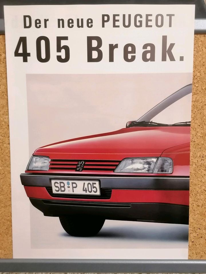 Prospekte Peugeot 405 (Break, Silverline) 406 (Break Coupe) 407 in Hamburg