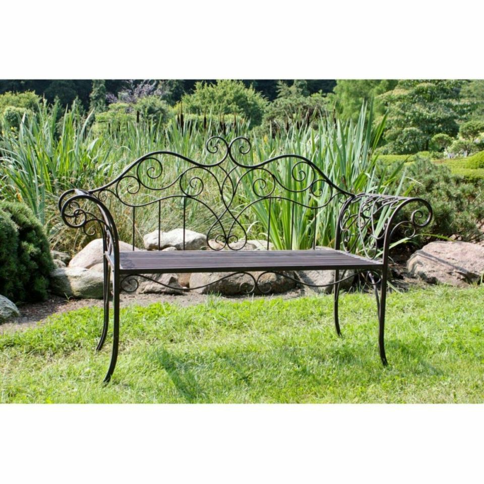 Metallgartenbank Selene 92,5 x 143 cm Gartenbank Bank 2 Sitzer in Hahn am See