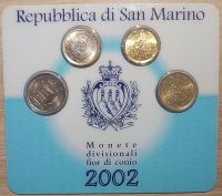 Kursmünzensatz, Mini-Kit San Marino 2002, unc. im Blister Niedersachsen - Zetel Vorschau