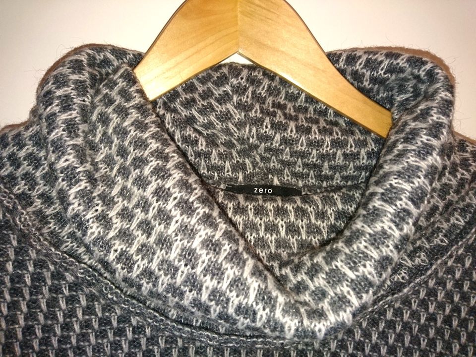 schöner langer Strickpullover mit schickem großem Kragen von Zero in Roßhaupten